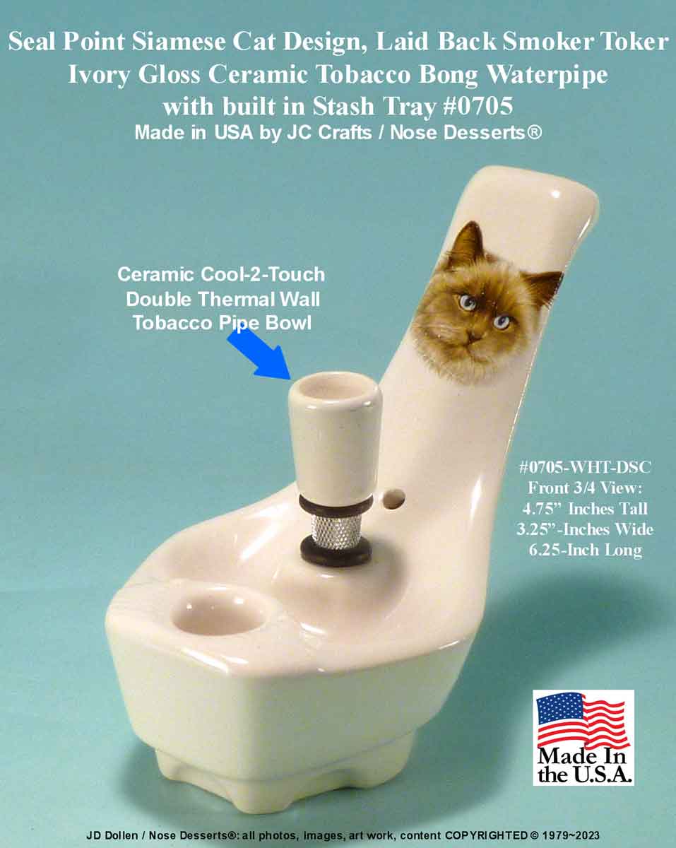 Classic Vintage Reproduction of 1970's JACPA Water-Pipe's, Cannabis Street Style, Bent Neck White Ceramic Glass Vase Tobacco Bong Water Pipe - FREE SHIPPING!