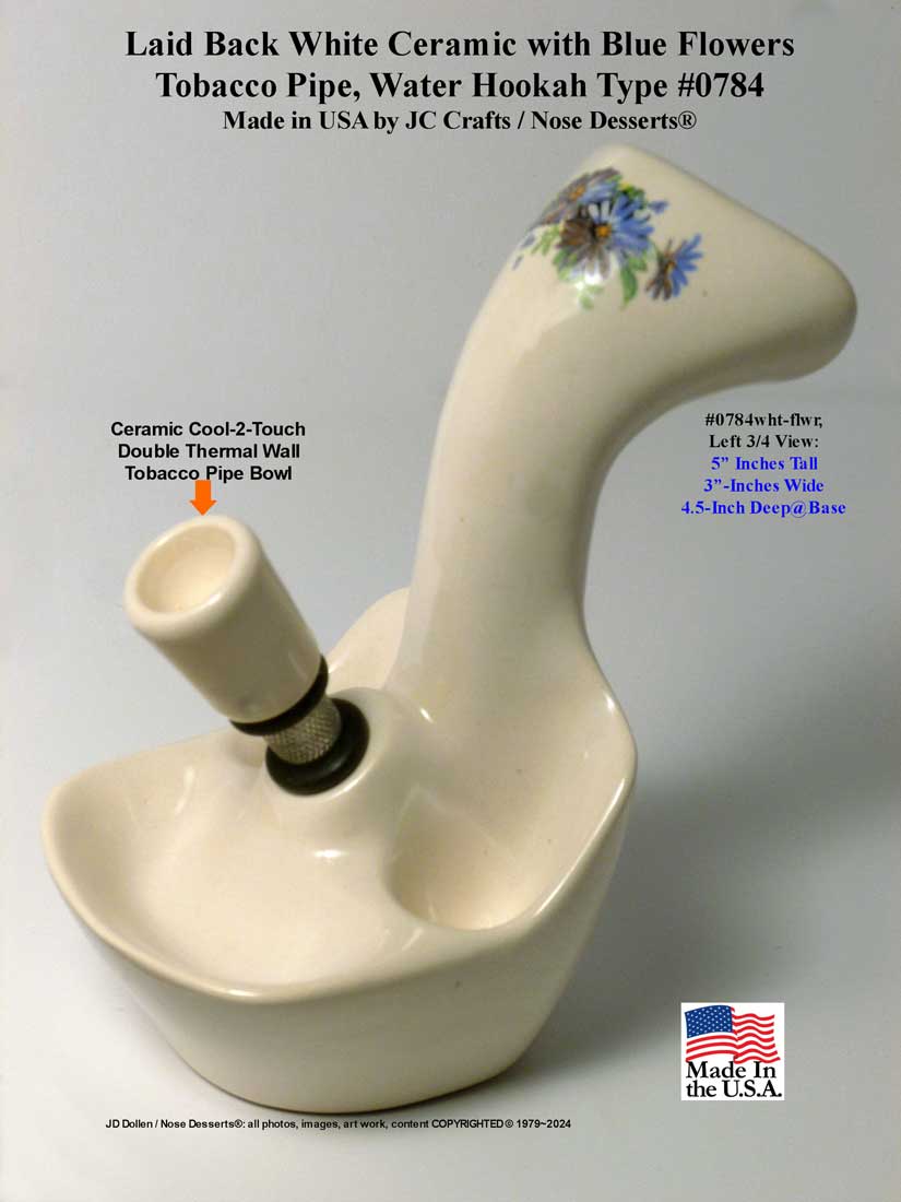 American Bent Ladle Ceramic Glass Tobacco Bong Water pipe Hookah Pipe #0784 Series - FREE SHIPPING!