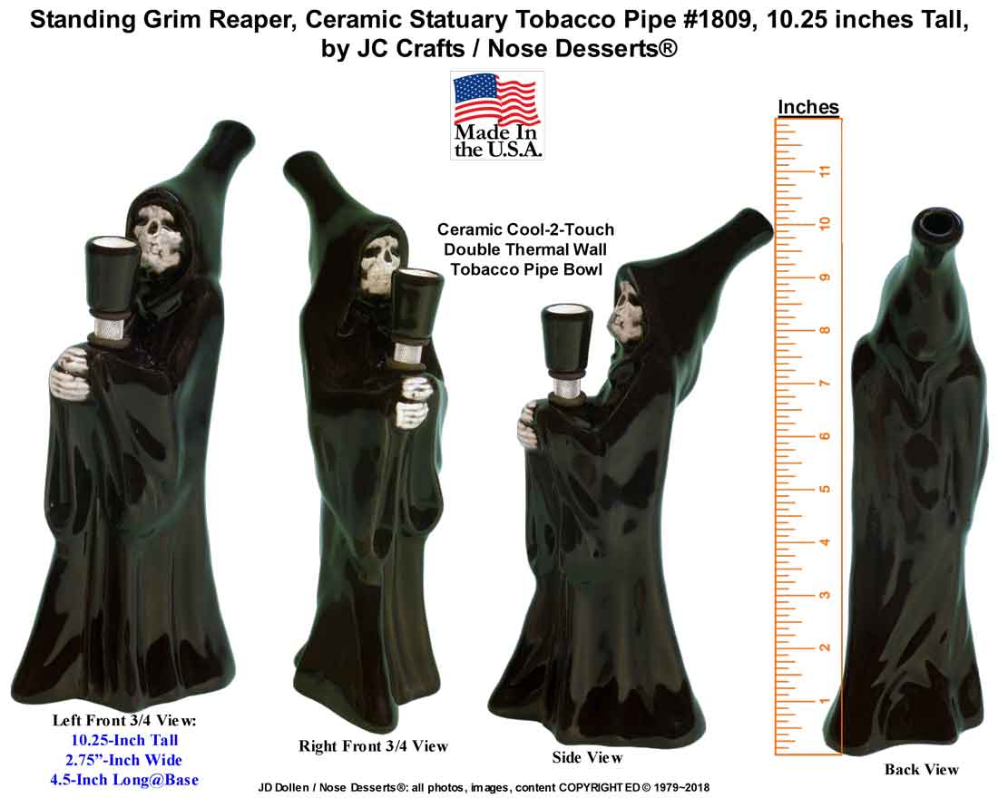 Death Demon Reaper Devil Skull, Ceramic Glass Water Hookah Bong Tobacco Pipe #1809 - FREE SHIPPING!