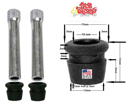 2 pieces Tobacco Bong Ceramic Glass Water Pipe Parts, Your Choice, 1.5 - Thru - 4.5-inch Stem Tubes+Rubber Grommets - FREE SHIPPING!
