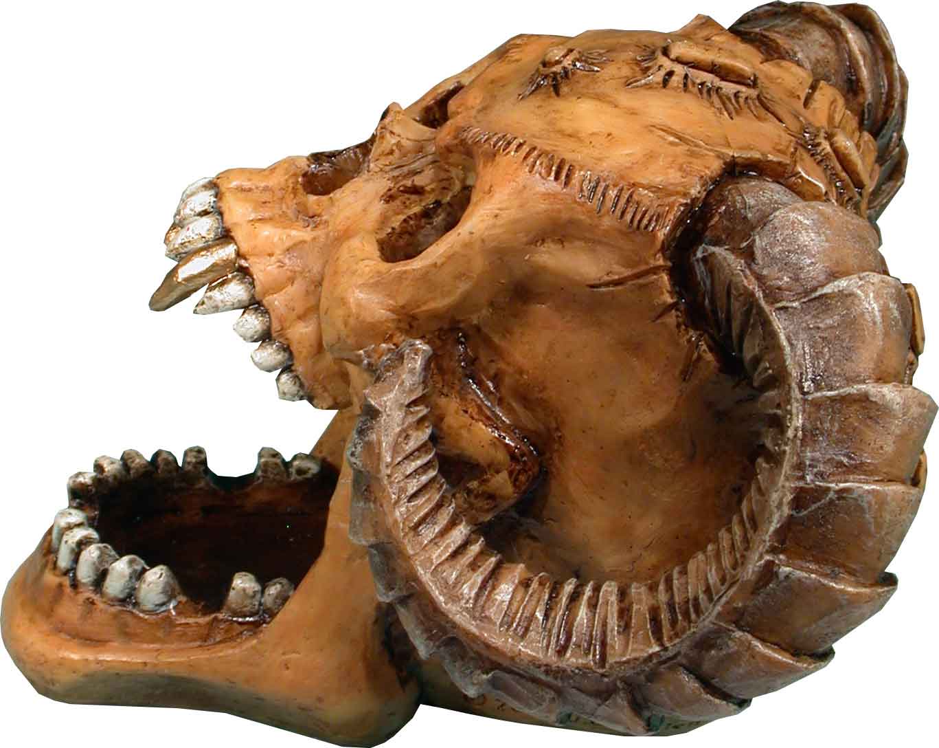 Halloween Voodoo Demon Devil Vampire Skeleton Skull Natural Bone Color - Open Mouth - Small Ashtray Candy Dish, FREE SHIPPING!