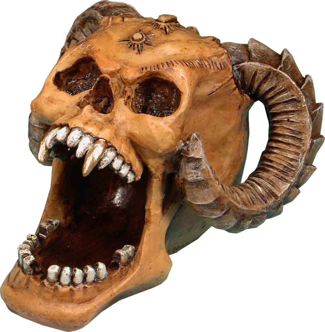 Halloween Voodoo Demon Devil Vampire Skeleton Skull Natural Bone Color - Open Mouth - Small Ashtray Candy Dish, FREE SHIPPING!