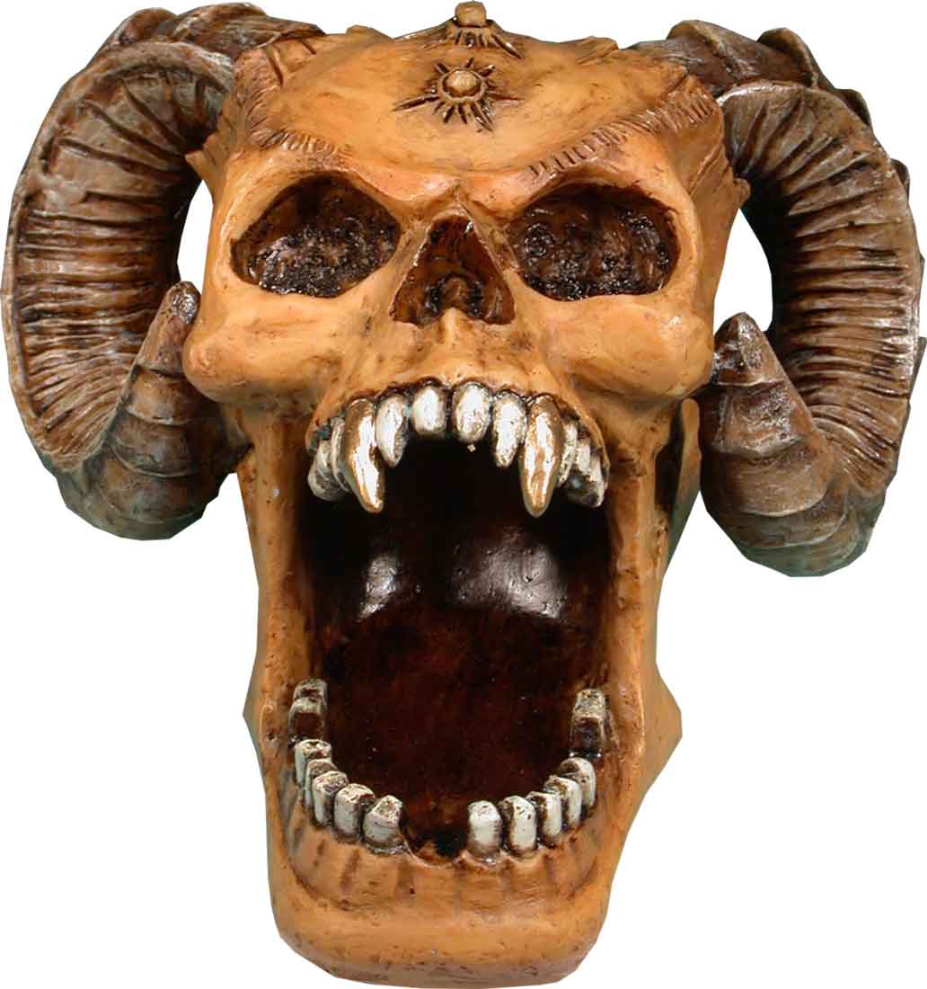 Halloween Voodoo Demon Devil Vampire Skeleton Skull Natural Bone Color - Open Mouth - Small Ashtray Candy Dish, FREE SHIPPING!