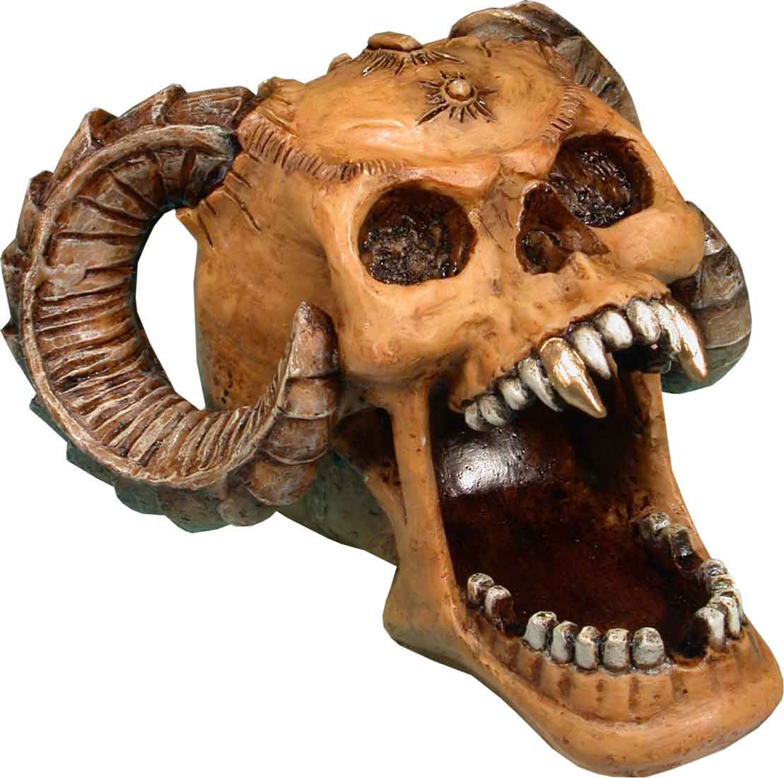 Halloween Voodoo Demon Devil Vampire Skeleton Skull Natural Bone Color - Open Mouth - Small Ashtray Candy Dish, FREE SHIPPING!