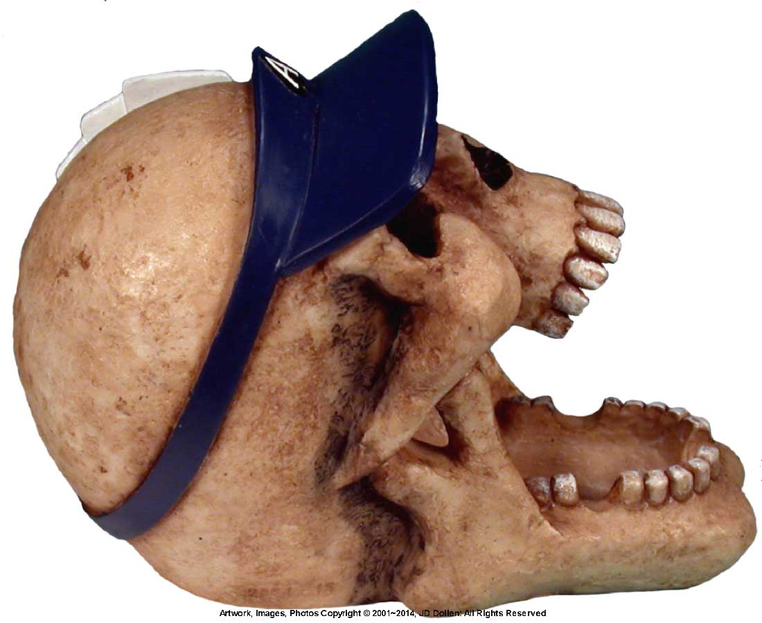 #0400-2894-15: Halloween Voodoo Demon Vegas Casino Card Dealer Human Skull - Open Mouth - Small Ashtray Candy Dish, FREE SHIPPING!