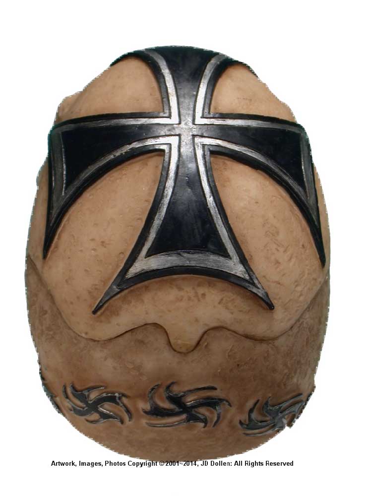 #0400-2895-06: Halloween Voodoo Iron Cross Devil-Demon Skull - Medium Sized Ashtray Candy Dish, FREE SHIPPING!