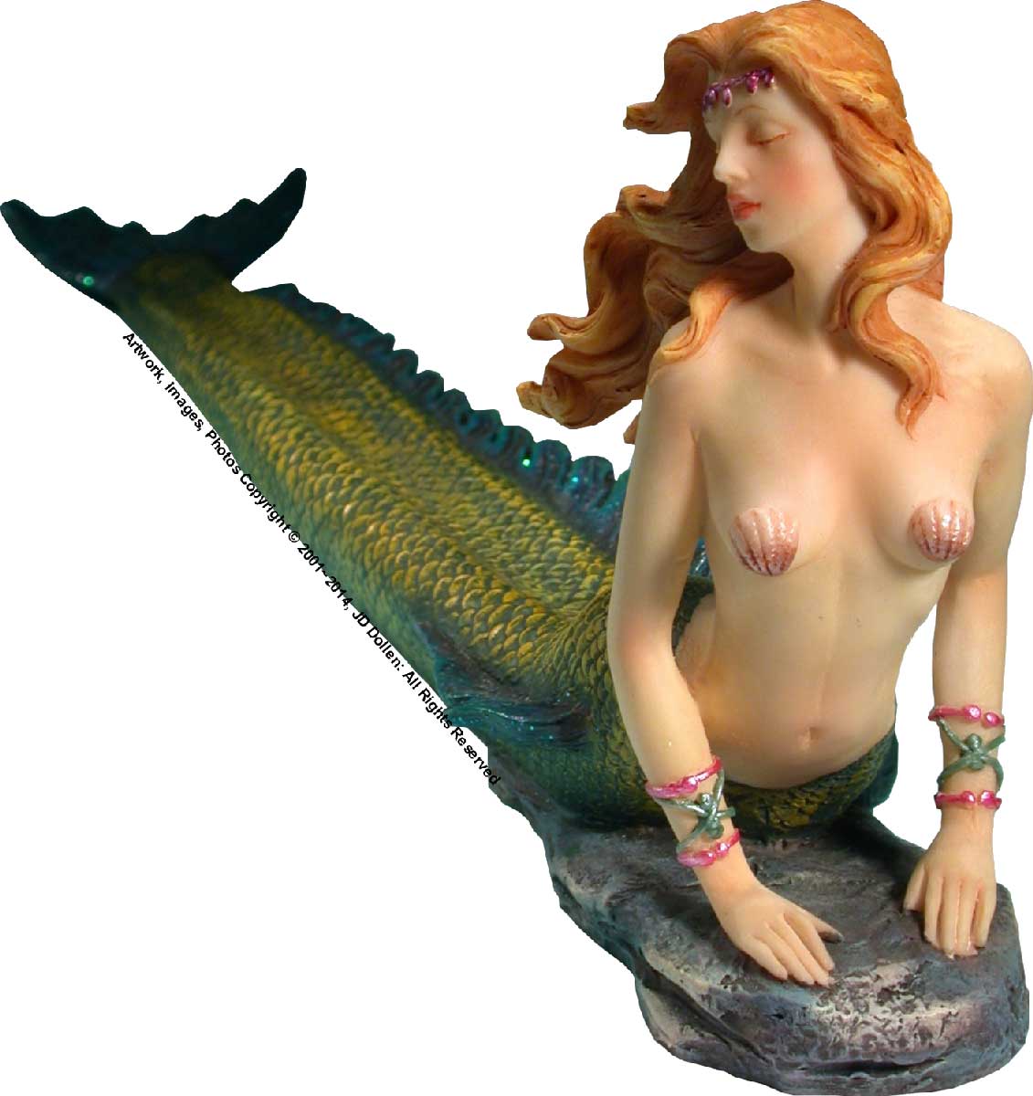 Mermaid Sea Ocean Maiden Stick Incense Burner + Ash-catcher, FREE SHIPPING!
