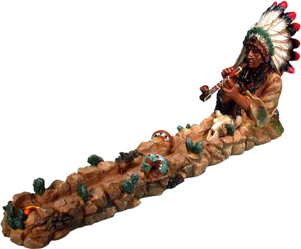 American Peace Pipe Smoking Chief Incense Stick and Cone Burner Ash-catcher by Nose Desserts®, FREE SHIPPING!