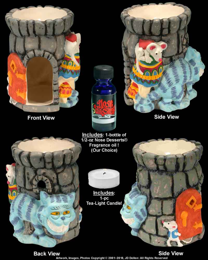 Magic Cat n' Mouse, Alice Wonderland Garden, Fragrance Oil Diffuser Burner #32850-05 by Nose Desserts® - FREE SHIPPING!