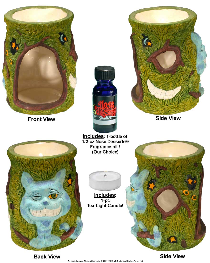 Magic Cheshire Cat, Alice Wonderand Garden, Fragrance Oil Diffuser Burner 32850-06 Nose Desserts® - FREE SHIPPING