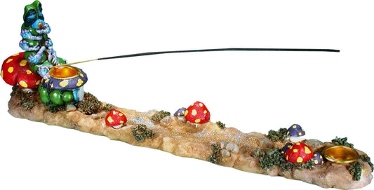 Alice Wonderland Catapillar Magic Mushrooms Stick and Cone Incense Ash-catcher Burner, FREE SHIPPING!