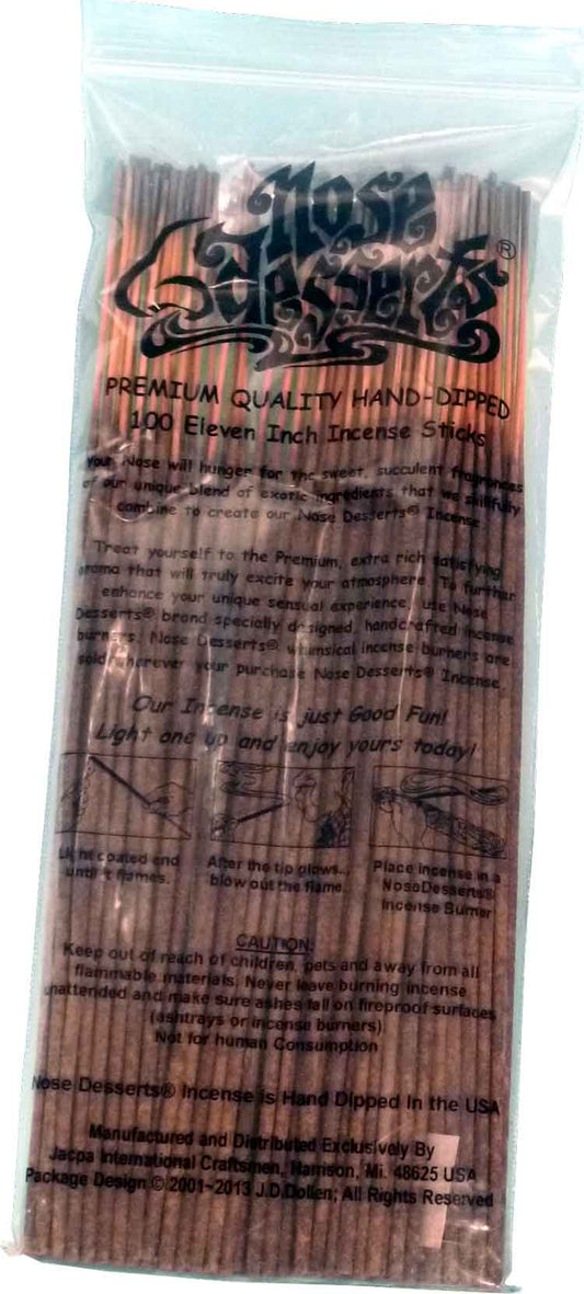 Nose Desserts Premium Incense 90~100-pcs 11-inch Sticks U-Choose Scent, Made USA