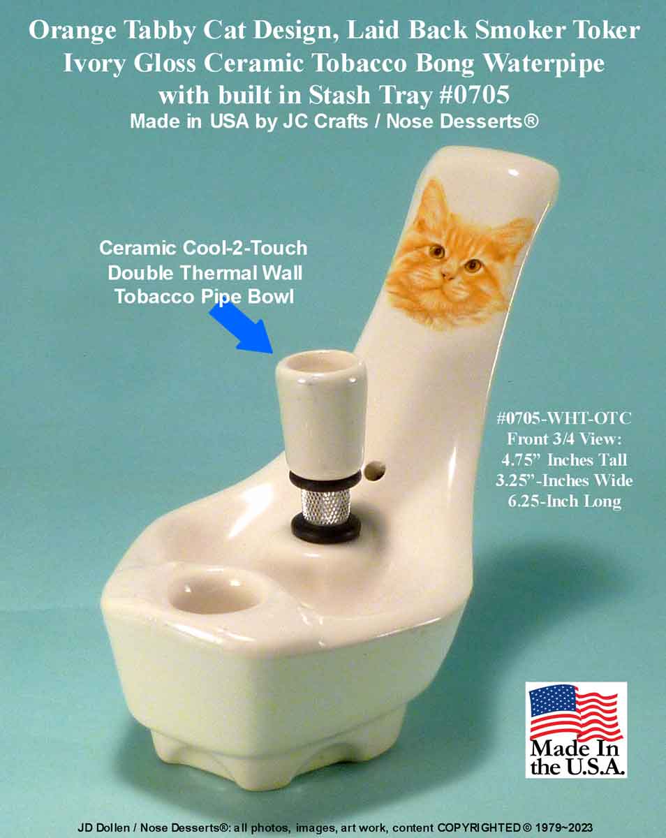 cat tobacco bowl Cute Pipes 4.2" Cat Kitty Glass Smoking