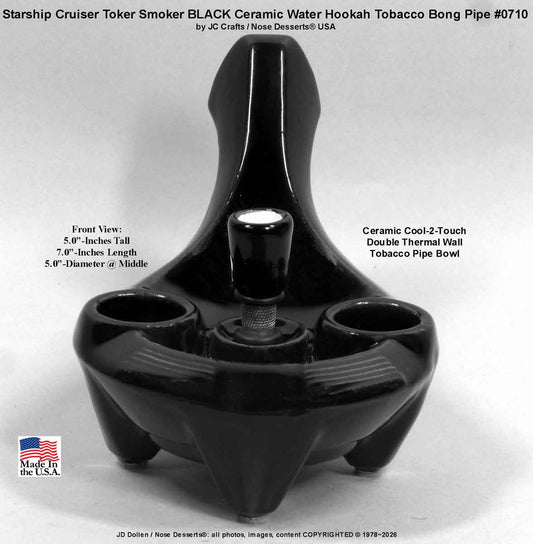 Classic Vintage Style 1978 STARSHIP ENTERPRISE Tobacco Bong Water pipe BLACK Ceramic Glass - FREE SHIPPING! (Copy)