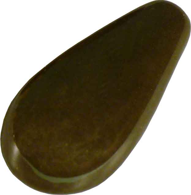 #0730GL: Tear Drop Style, Ceramic – Glass, Medium Size, Tobacco Pocket Pipe with Bright Gold-Tone Leaf Design, FREE SHIPPING!