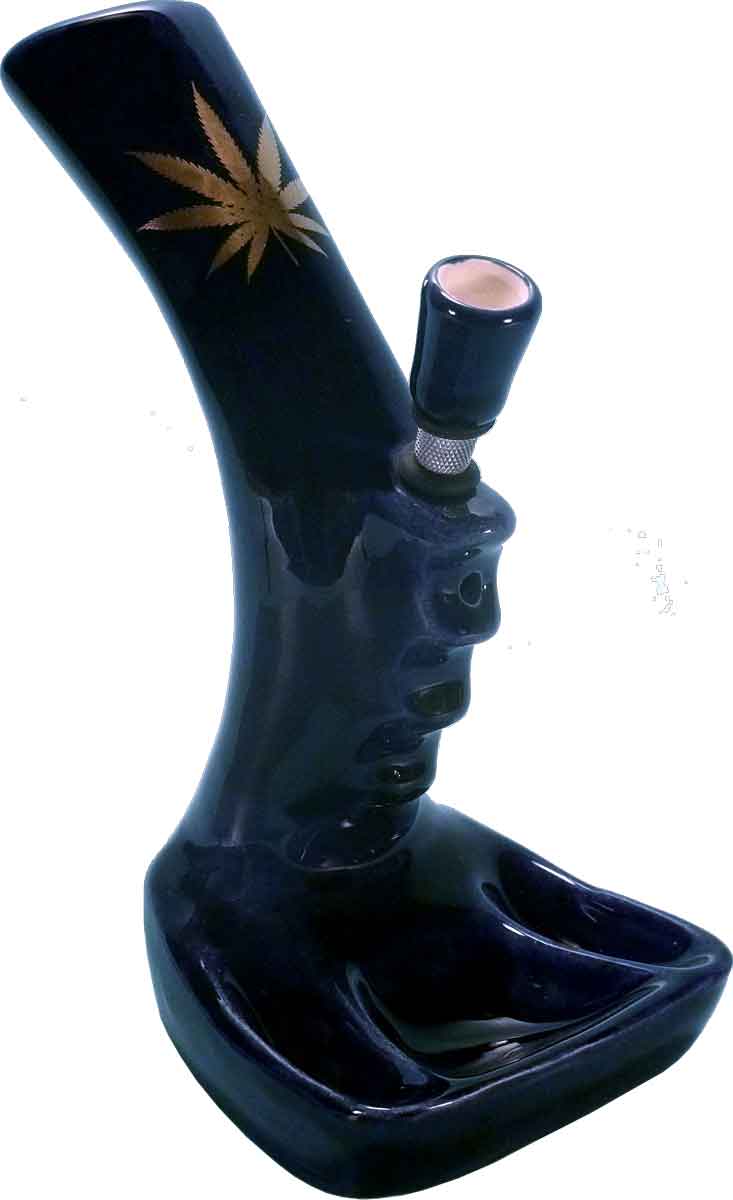 Vintage Classic Toke Smoke Scope Tobacco Bong Hookah Water Pipe Midnight Blue Ceramic Glass USA