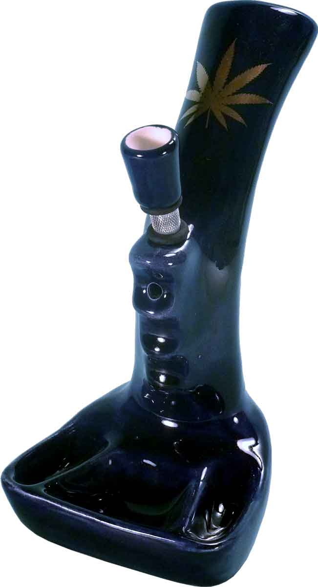 Vintage Classic Toke Smoke Scope Tobacco Bong Hookah Water Pipe Midnight Blue Ceramic Glass USA