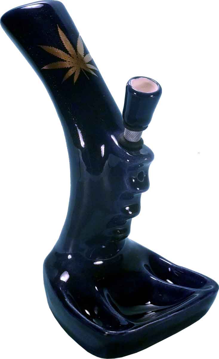 Vintage Classic Toke Smoke Scope Tobacco Bong Hookah Water Pipe Midnight Blue Ceramic Glass USA