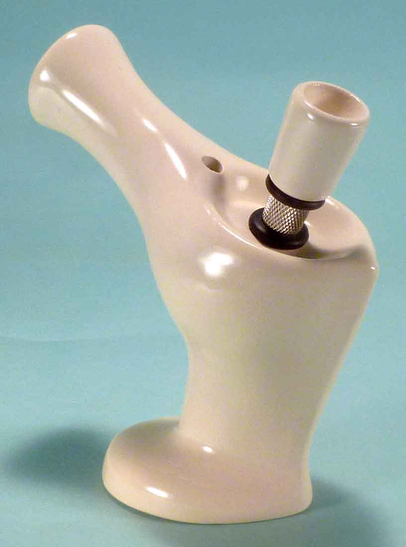#0772: Classic Vintage 1970's Reproduction, Personal Smoker, Tobacco Bong Water Pipe Hookah Ceramic Glass  #0772 Series - FREE SHIPPING!