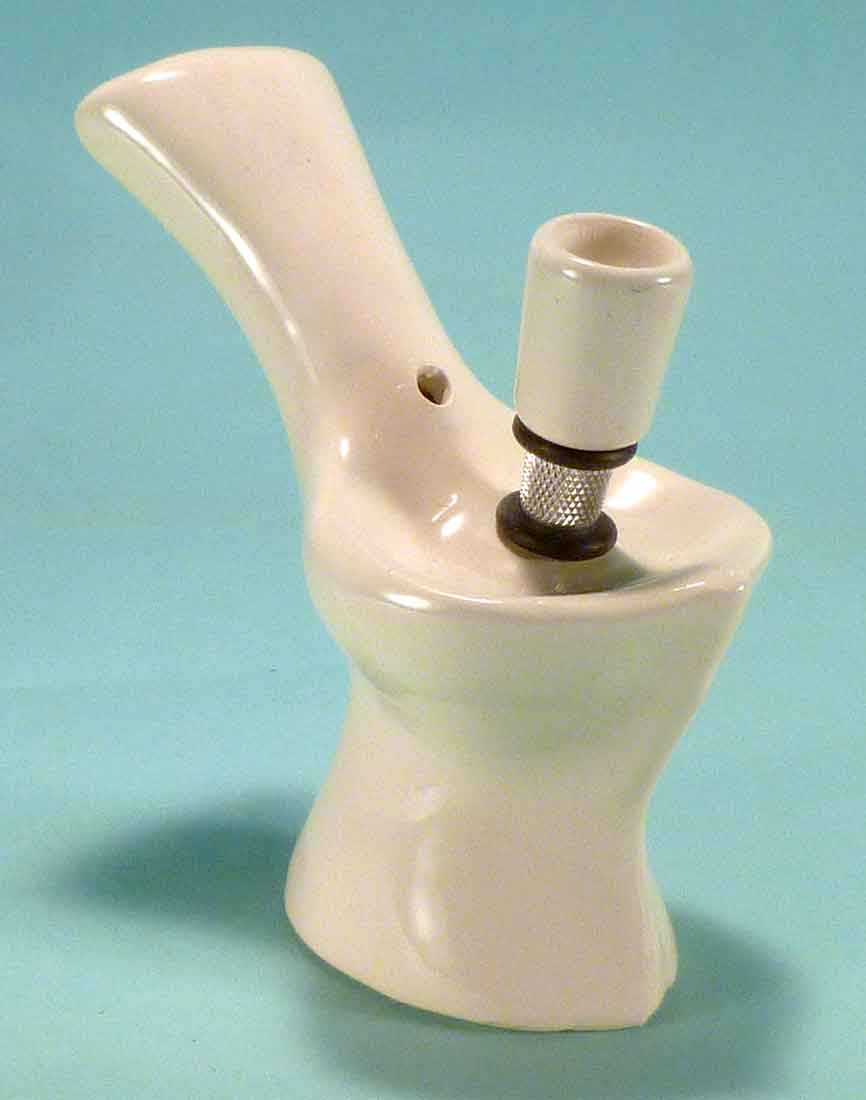 #0774: Classic Vintage 1970's Reproduction, Personal Smoker, Tobacco Bong Water Pipe Hookah Ceramic Glass  #0774 Series - FREE SHIPPING!