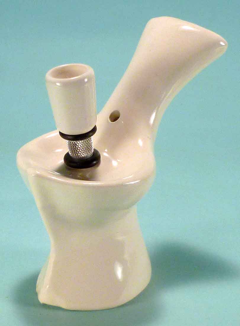 #0774: Classic Vintage 1970's Reproduction, Personal Smoker, Tobacco Bong Water Pipe Hookah Ceramic Glass  #0774 Series - FREE SHIPPING!