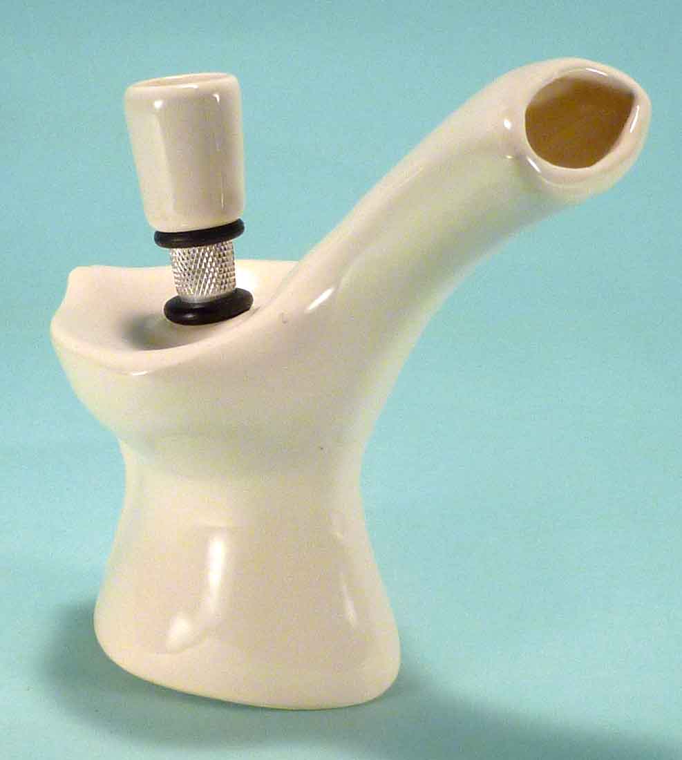 #0774: Classic Vintage 1970's Reproduction, Personal Smoker, Tobacco Bong Water Pipe Hookah Ceramic Glass  #0774 Series - FREE SHIPPING!