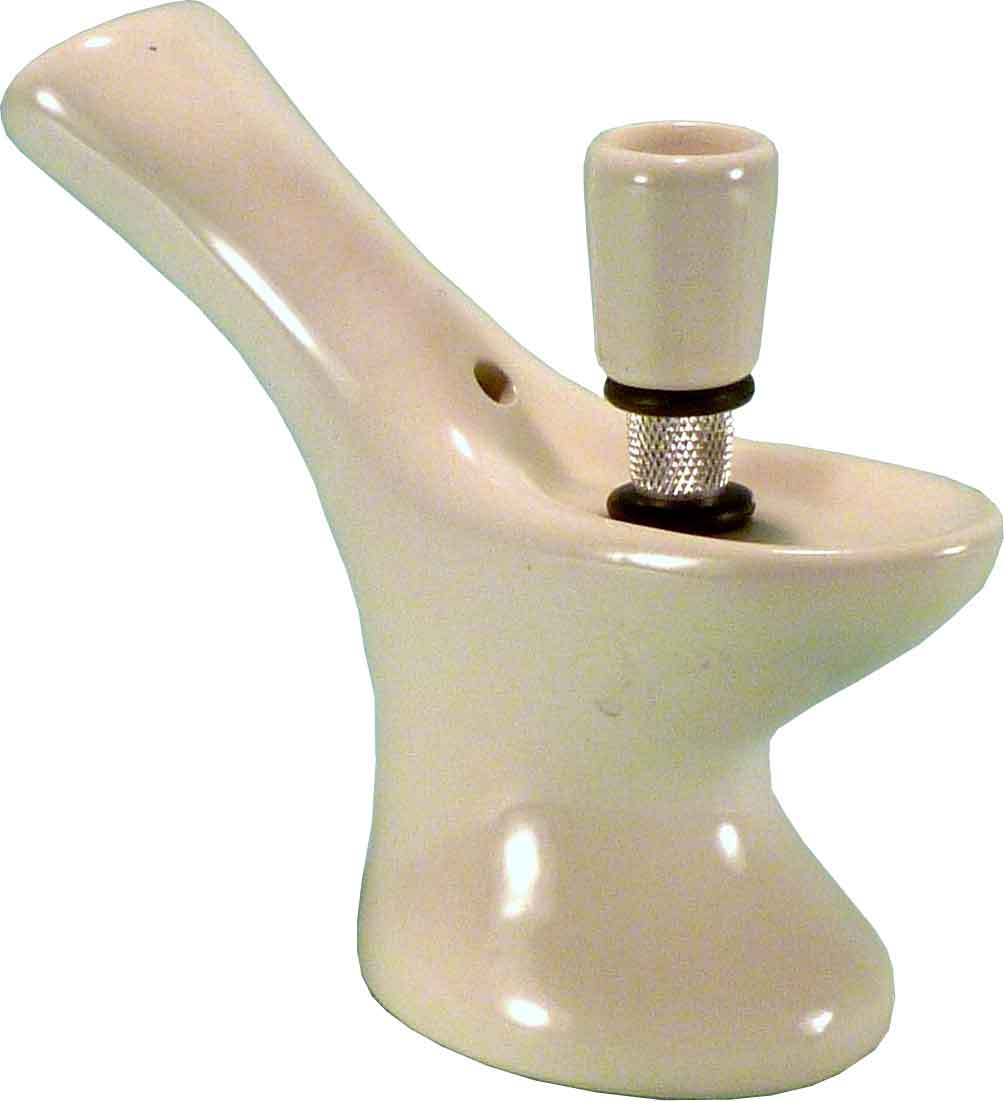 #0778: Classic Vintage 1970's Reproduction, Personal Smoker, Tobacco Bong Water Pipe Hookah Ceramic Glass  #0778 Series - FREE SHIPPING!