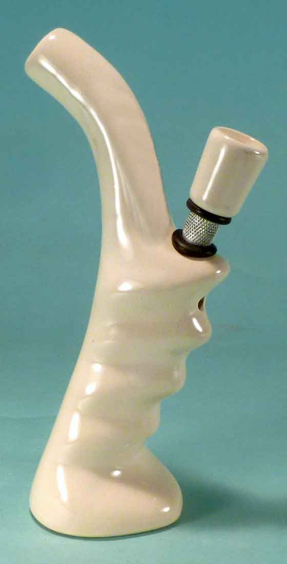 #0782: Classic Vintage 1970's Reproduction, Personal Smoker, Tobacco Bong Water Pipe Hookah Ceramic Glass  #0782 Series - FREE SHIPPING!