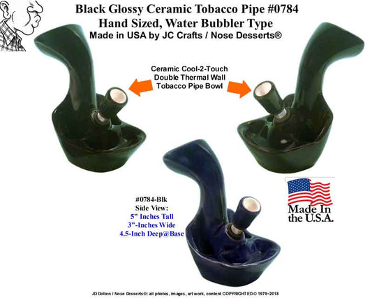 American Bent Ladle Ceramic Glass Tobacco Bong Water pipe Hookah Pipe #0784 Series - FREE SHIPPING!