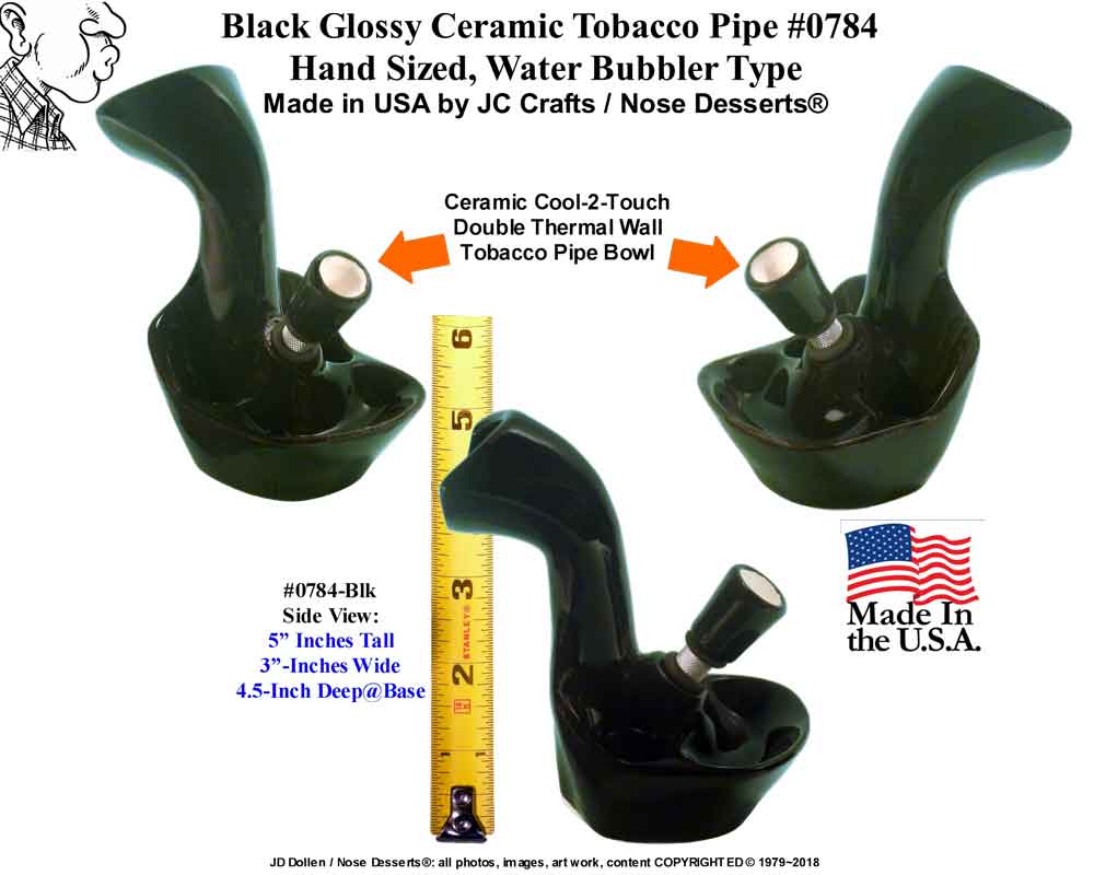 American Bent Ladle Ceramic Glass Tobacco Bong Water pipe Hookah Pipe #0784 Series - FREE SHIPPING!