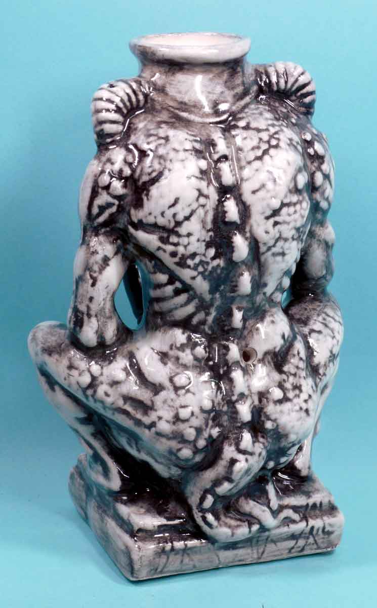 Classic Vintage Reproduction of Rumph Style, Demon Monster Fantasy Gremlin, Ceramic Glass Water Hookah Tobacco Pipe #1826SE - FREE SHIPPING!