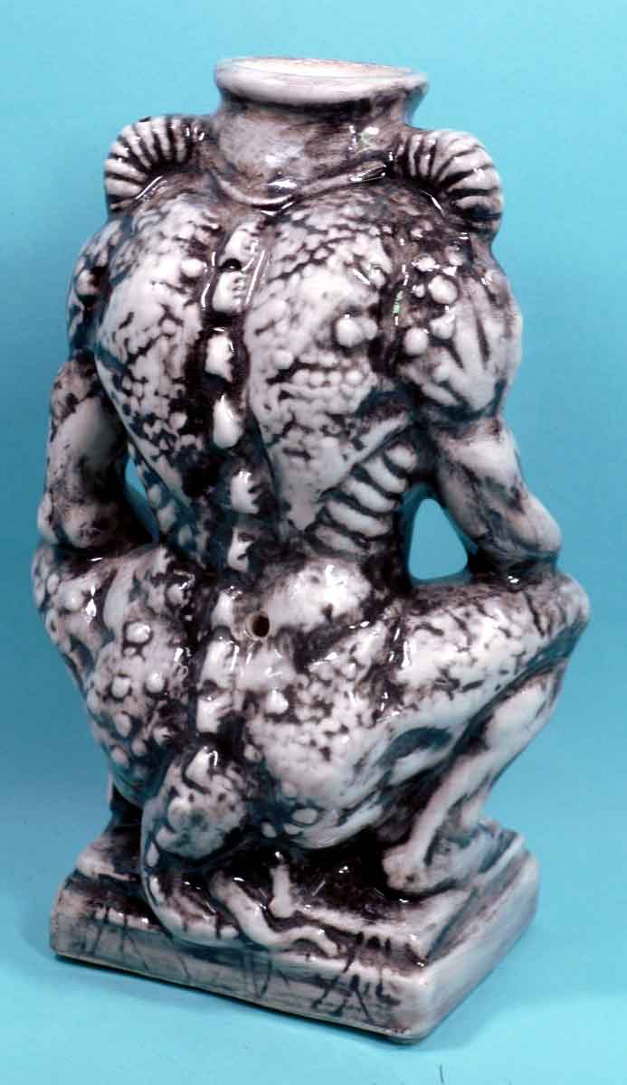 Classic Vintage Reproduction of Rumph Style, Demon Monster Fantasy Gremlin, Ceramic Glass Water Hookah Tobacco Pipe #1826SE - FREE SHIPPING!