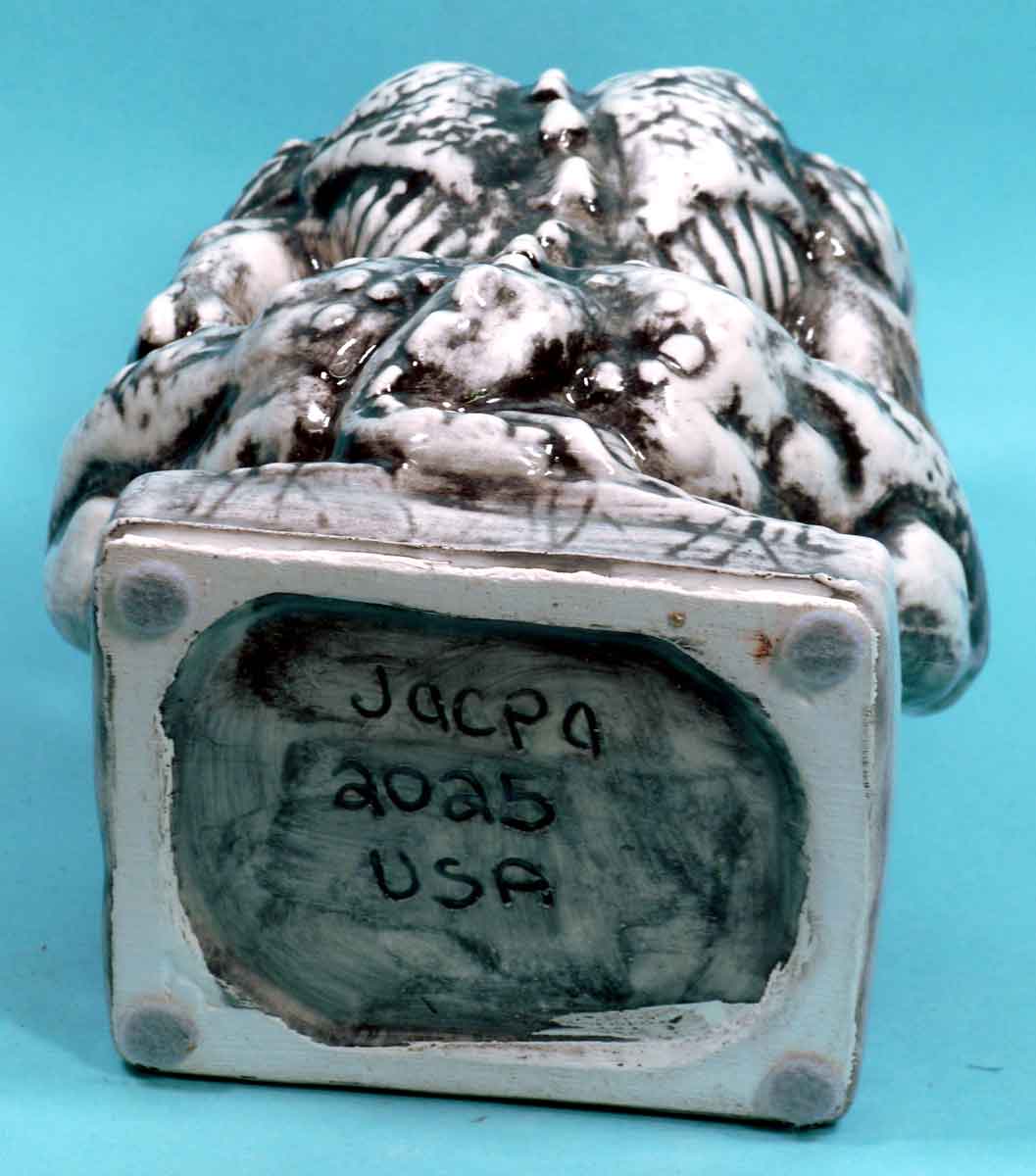 Classic Vintage Reproduction of Rumph Style, Demon Monster Fantasy Gremlin, Ceramic Glass Water Hookah Tobacco Pipe #1826SE - FREE SHIPPING!