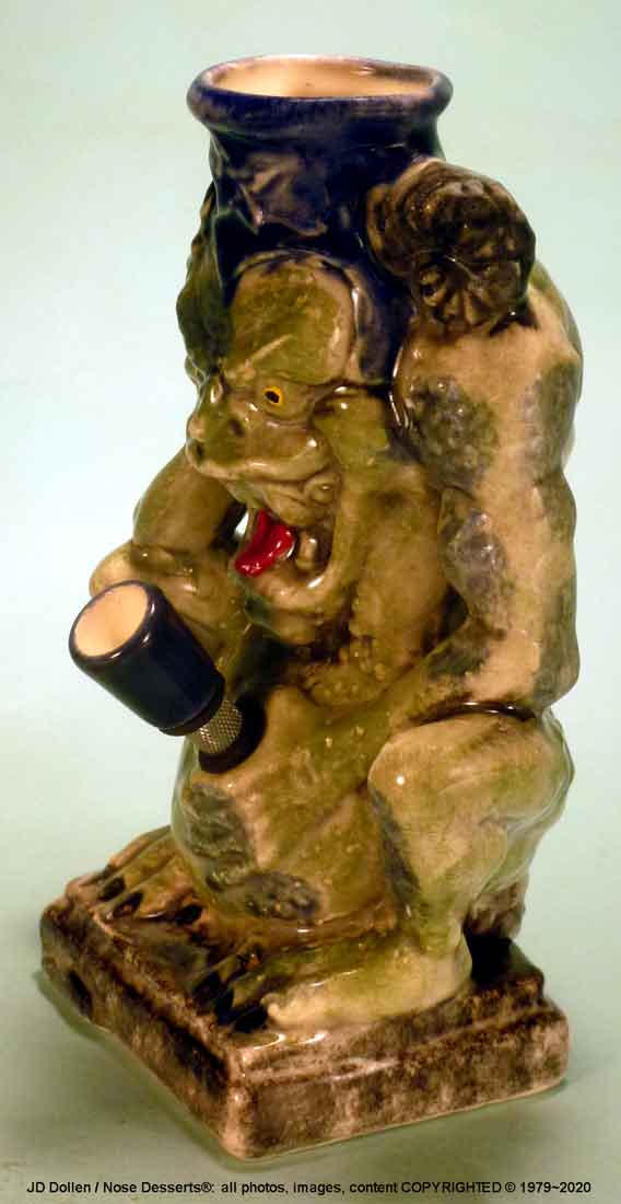 Classic Vintage Reproduction of Rumph Style, Demon Monster Fantasy Gremlin, Ceramic Glass Water Hookah Tobacco Bong Pipe - FREE SHIPPING!