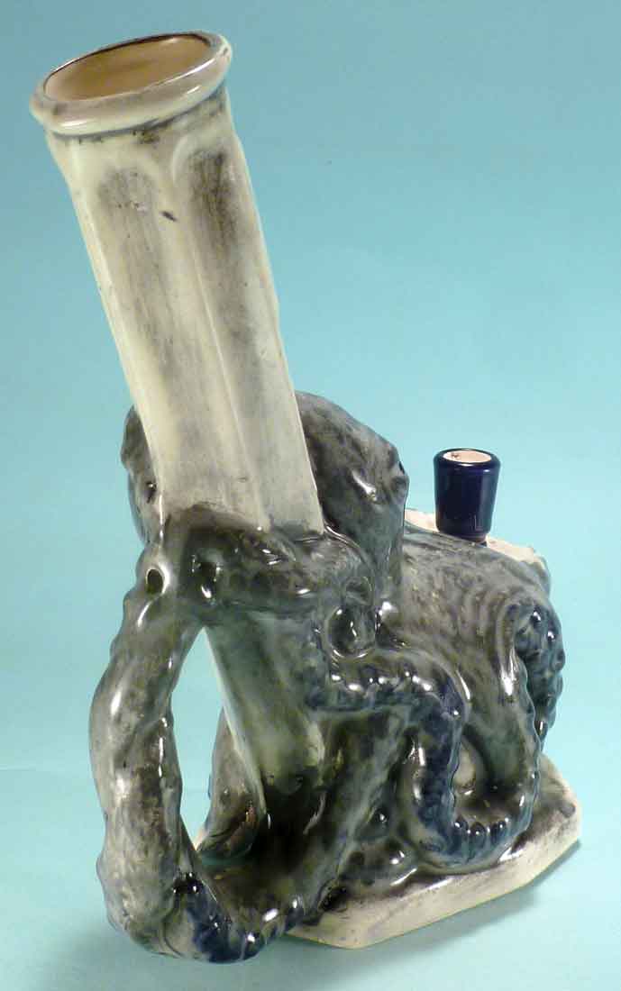 Davey Jones Locker, Octopus with Human Skull, Ceramic Glass Tobacco Hookah Bong Water Pipe USA - FREE SHIPPING!