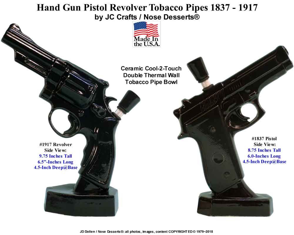 US Smoking 45 PISTOL, Novelty Gun Ceramic Glass Tobacco Bong Water Pipe - FREE SHIPPING!