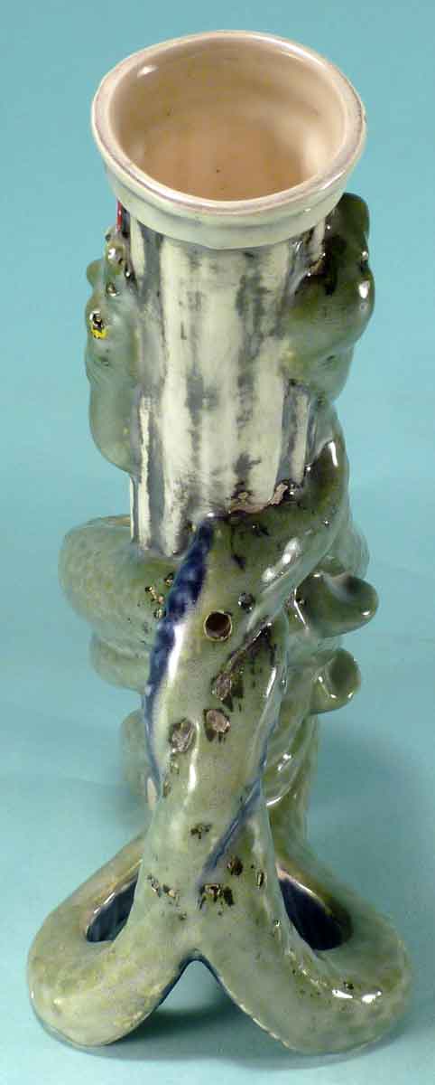 #1841: Classic Vintage 1970's Reproduction,Twin Dragon Serpents Ceramic Glass Tobacco Bong Rumph Water Pipe, USA FREE SHIPPING!