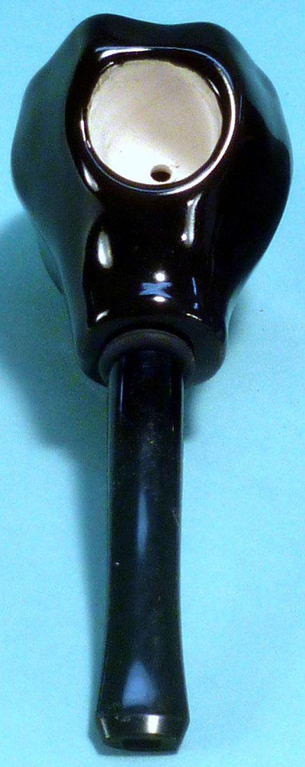 Classic Vintage Reproduction of Wicked Grim Reaper Skull Toker, Tobacco Pipe Ceramic Glass Ice Cube Predator Made in USA, FREE SHIPPING!