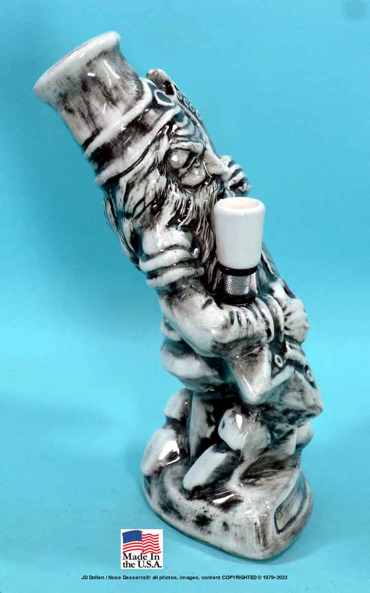 #1866SE: Classic Vintage 1970's Reproduction, Magic Wizard Rocking Guitar Sculpted Ceramic Glass Rumph Tobacco Bong Water Pipe - FREE SHIPPING!