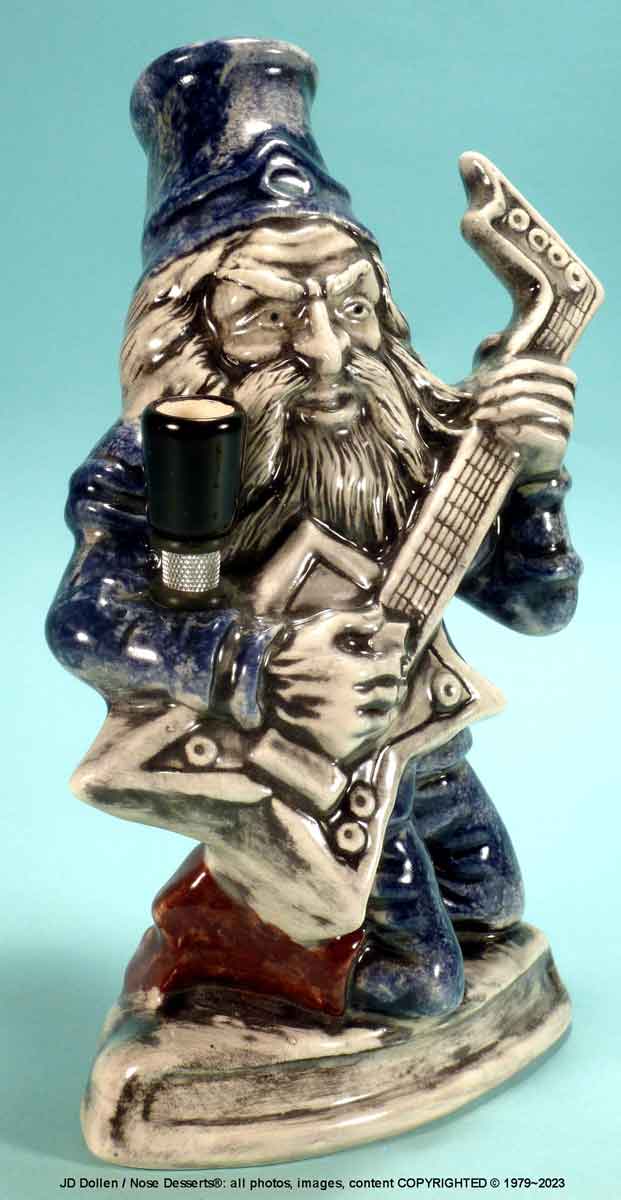 #1866: Classic Vintage 1970's Reproduction, Magic Wizard Rocking Guitar Sculpted Ceramic Glass Rumph Tobacco Bong Water Pipe - FREE SHIPPING!