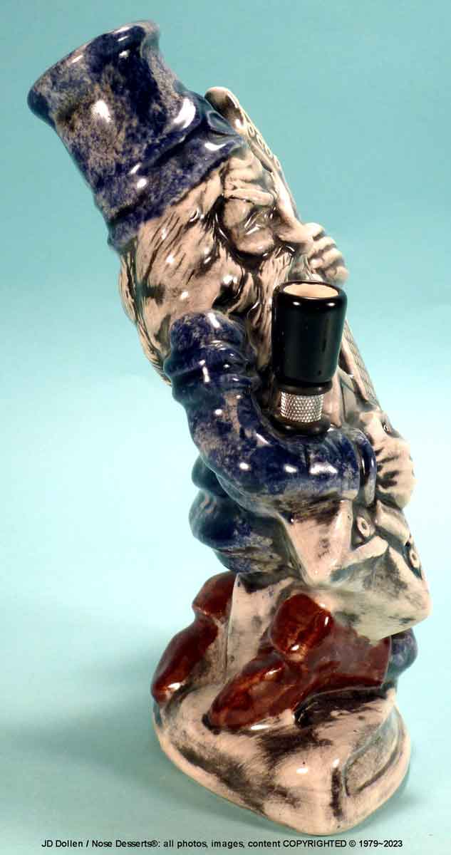 #1866: Classic Vintage 1970's Reproduction, Magic Wizard Rocking Guitar Sculpted Ceramic Glass Rumph Tobacco Bong Water Pipe - FREE SHIPPING!