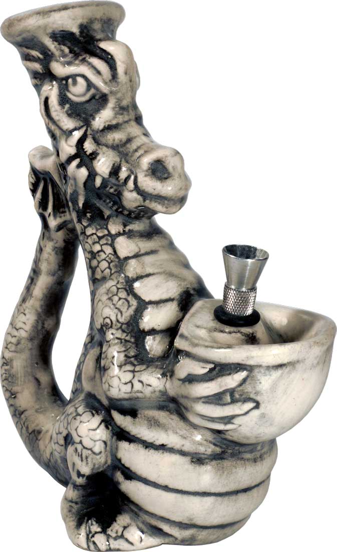 Vintage Reproduction Pete Magic Dragon Ceramic Rumph Water Hookah Tobacco Bong Pipe