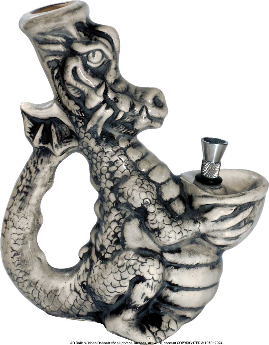 Vintage Reproduction Pete Magic Dragon Ceramic Rumph Water Hookah Tobacco Bong Pipe