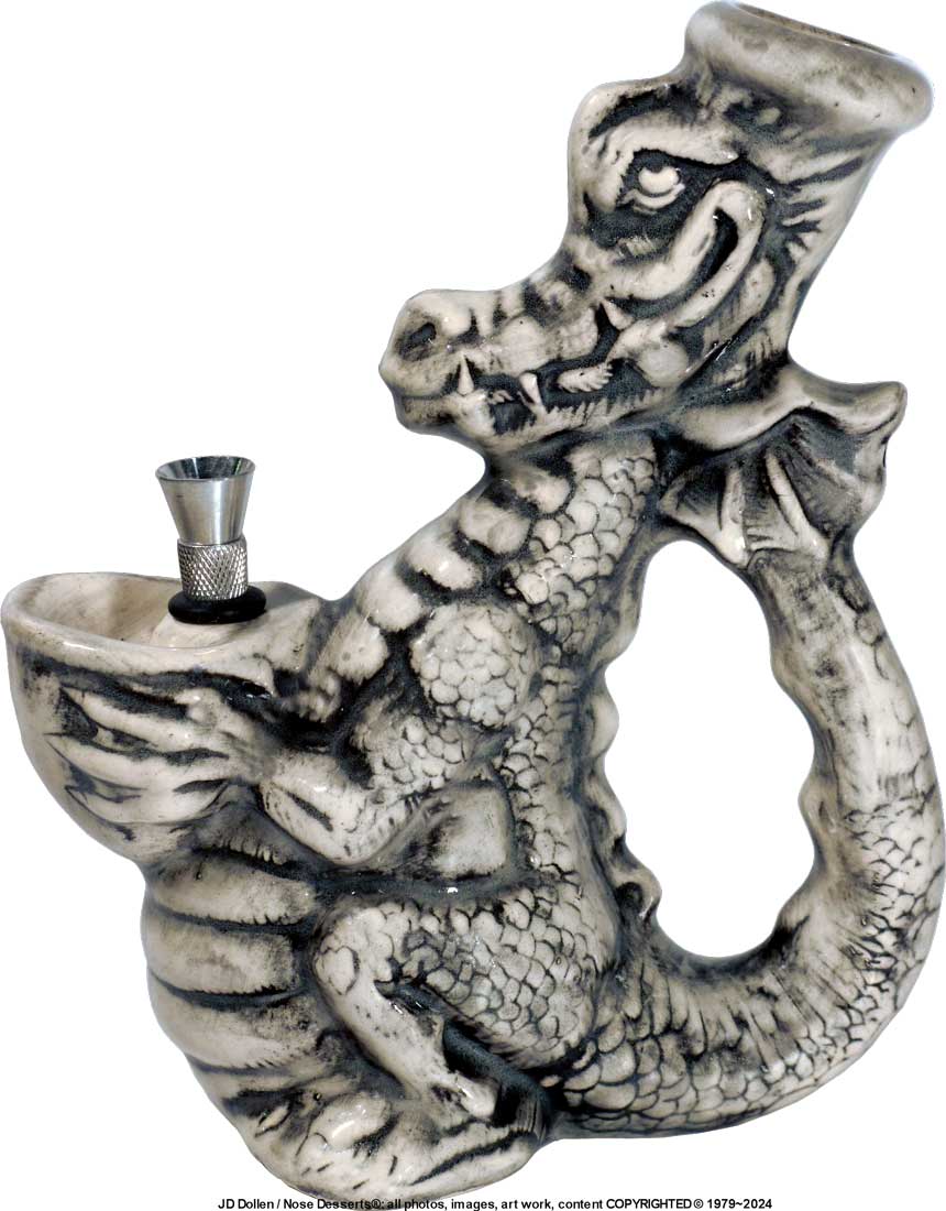 Vintage Reproduction Pete Magic Dragon Ceramic Rumph Water Hookah Tobacco Bong Pipe