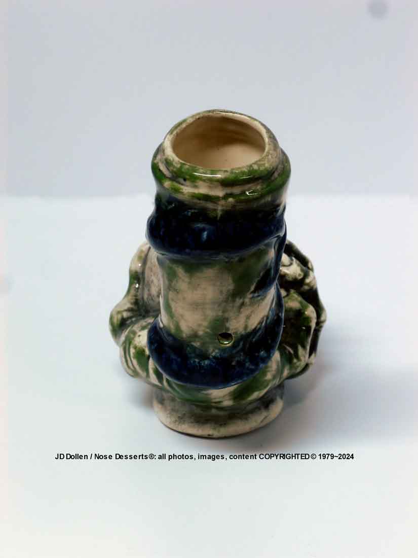 #1876: Classic Vintage Reproduction, Human Skull in Claw with Serpent, Rumph Style, Vintage - 1970's Classic, New Reproduction, Ceramic Glass Water Hookah Bong Tobacco Pipe, USA - FREE SHIPPING!