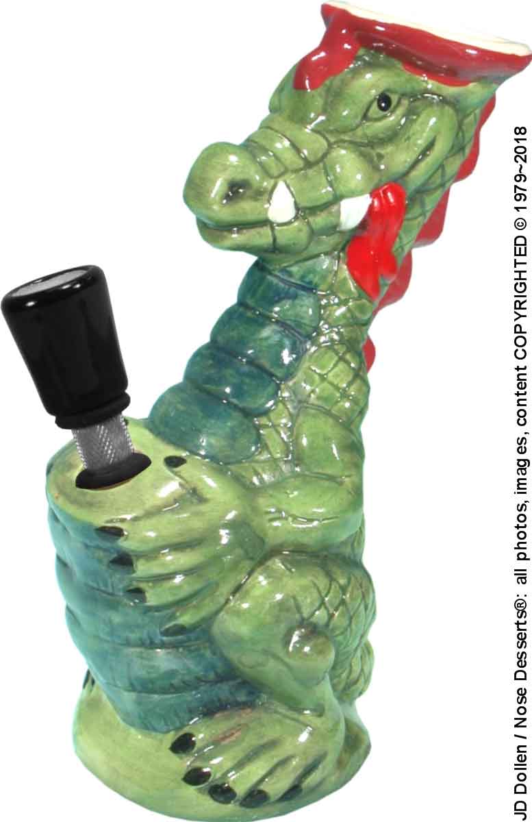 Classic Vintage Style 1970's, Pete The Dragon, FULL COLOR, Ceramic Glass Tobacco Water Bong Hookah Pipe Rumph - FREE SHIPPING!