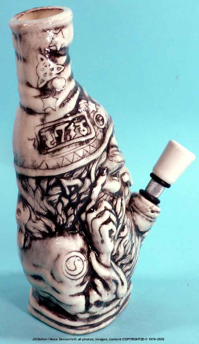 Classic Vintage Reproduction of Rumph Style, Magic Merlin Wizard SPECIAL EDITION Ceramic Glass Tobacco Bong Water Pipe, Made in USA, FREE SHIPPING!