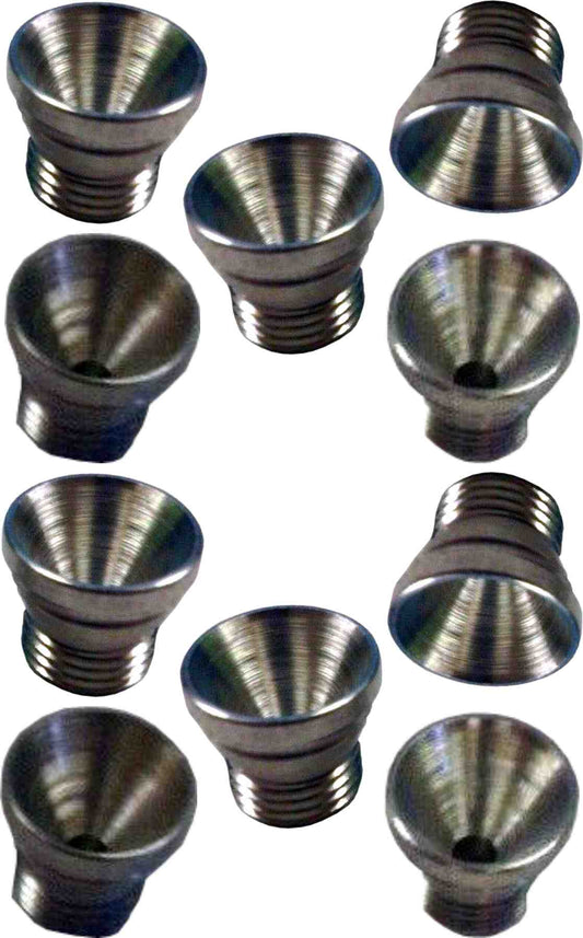 #1996: Aluminum Water-Pipe Parts,  10-pieces of Funnel 1 Hit Metal Bowl Part Tobacco Bong Hookah Ceramic Glass, - FREE SHIPPING!