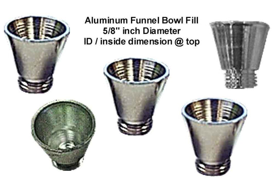 Aluminum Water-Pipe Parts,  Funnel 5-Big Hit Metal Funnel Bowls, Tobacco Bong Hookah Ceramic Glass - FREE SHIPPING!