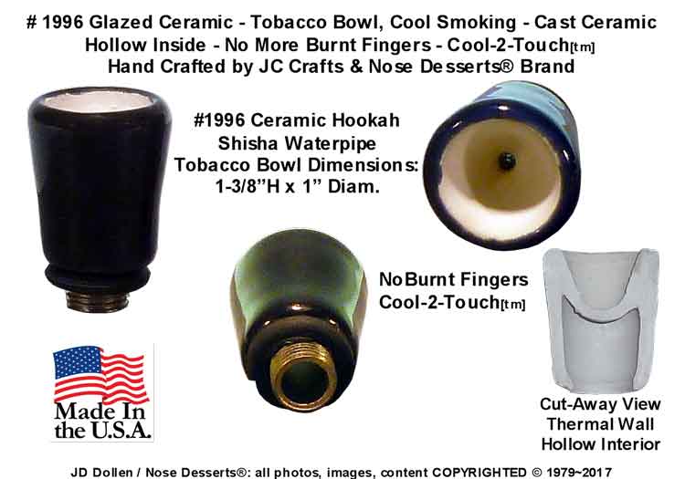 #1996: Aluminum Water-Pipe Parts Set-Up, Tobacco Bong, with Jacpa Ceramic Glass Bowl, 1.5 - Thru - 5.5wl, Your Choice-inch Stem Tubes+Rubber Grommets - FREE SHIPPING!